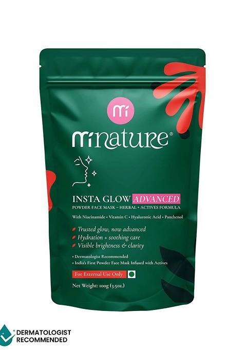 Minature Insta Glow Advanced Powder Face Mask With Niacinamide 100 G