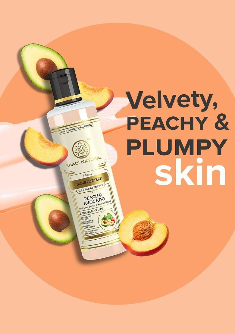 Khadi Natural Set Of 2 Peach Avocado Moisturizer 210 Ml Each