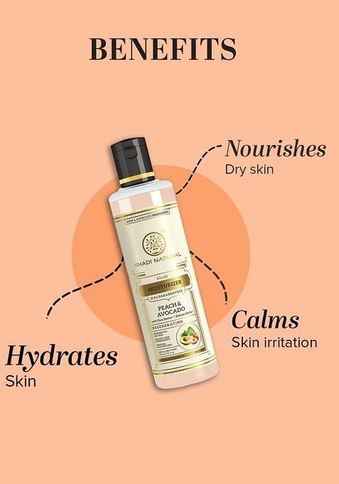 Khadi Natural Set Of 2 Peach Avocado Moisturizer 210 Ml Each
