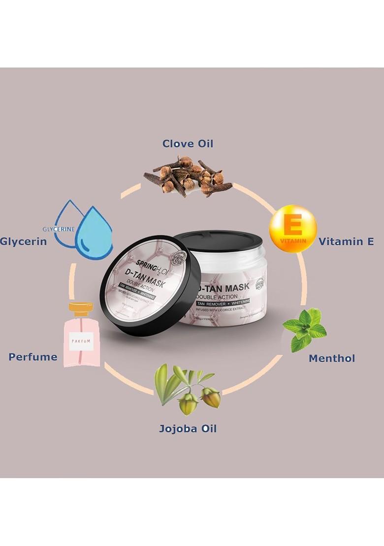 Spring H2O Brightening D Tan Double Action Mask With Liquorice Extract 500G