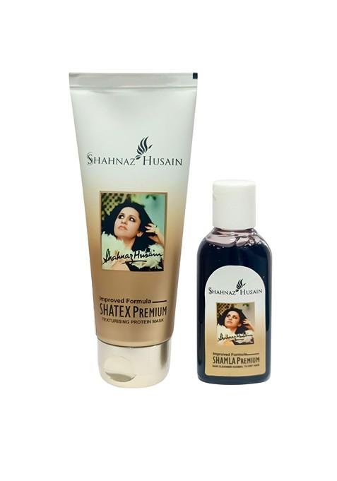 Shahnaz Husain Shatex Premium Texturising Protein Mask 50 G With Hair Cleanser 25 Ml