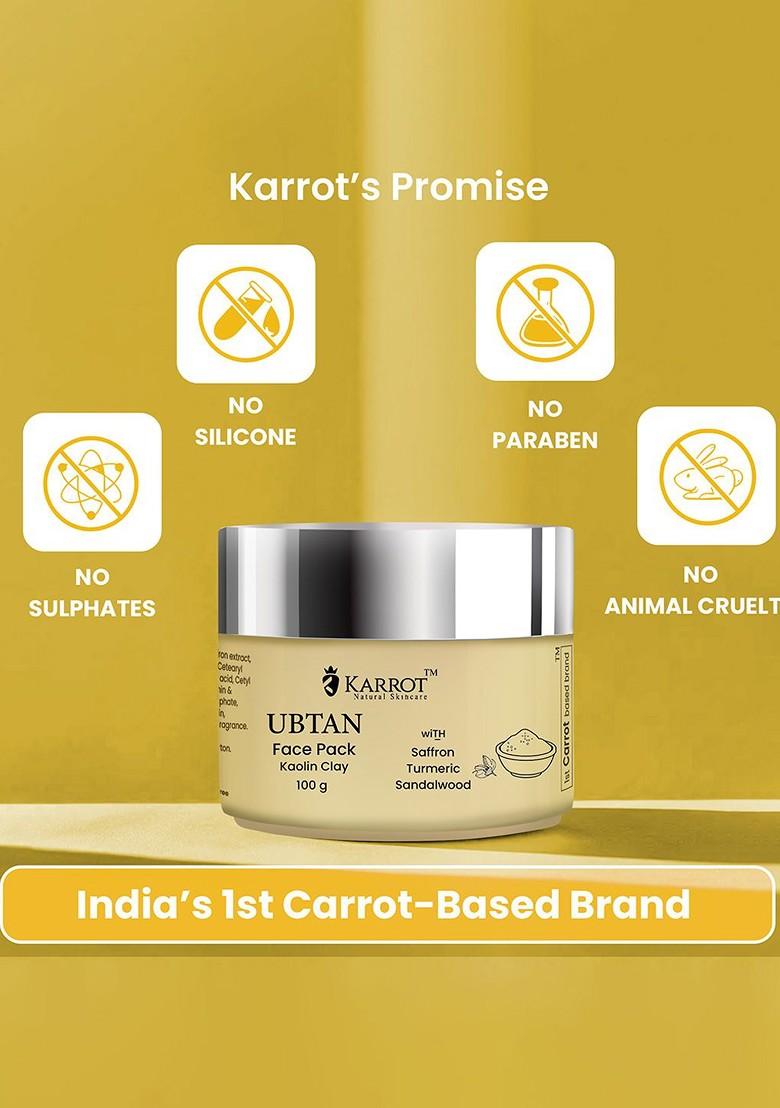 Karrot Natural Skincare Ubtan Turmeric Face Pack For Glowing Skin 100G