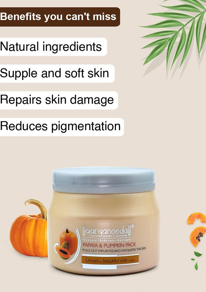 Aryanveda Set Of 2 Papaya Pumpkin Pack For Deep Purification