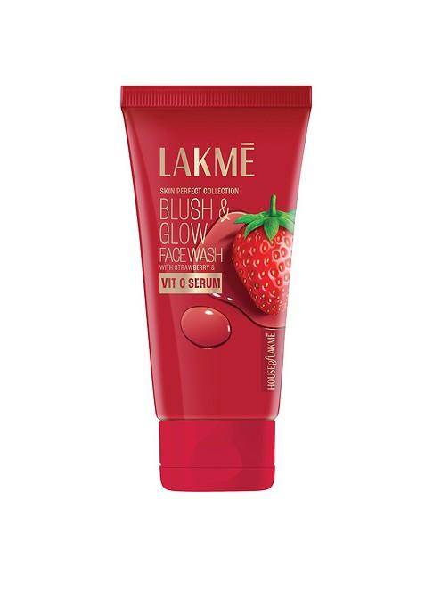 Lakme Blush Glow Hydrating Strawberry Facewash With Vitamin C Serum 150G