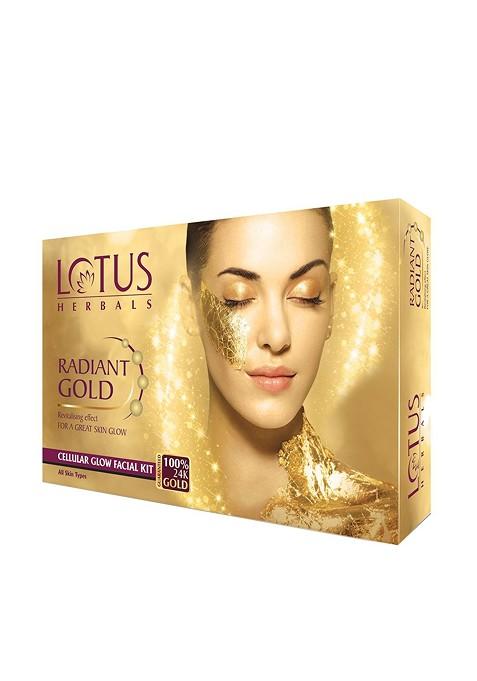 Lotus Herbals Sustainable Radiant Gold Cellular Glow Facial Kit