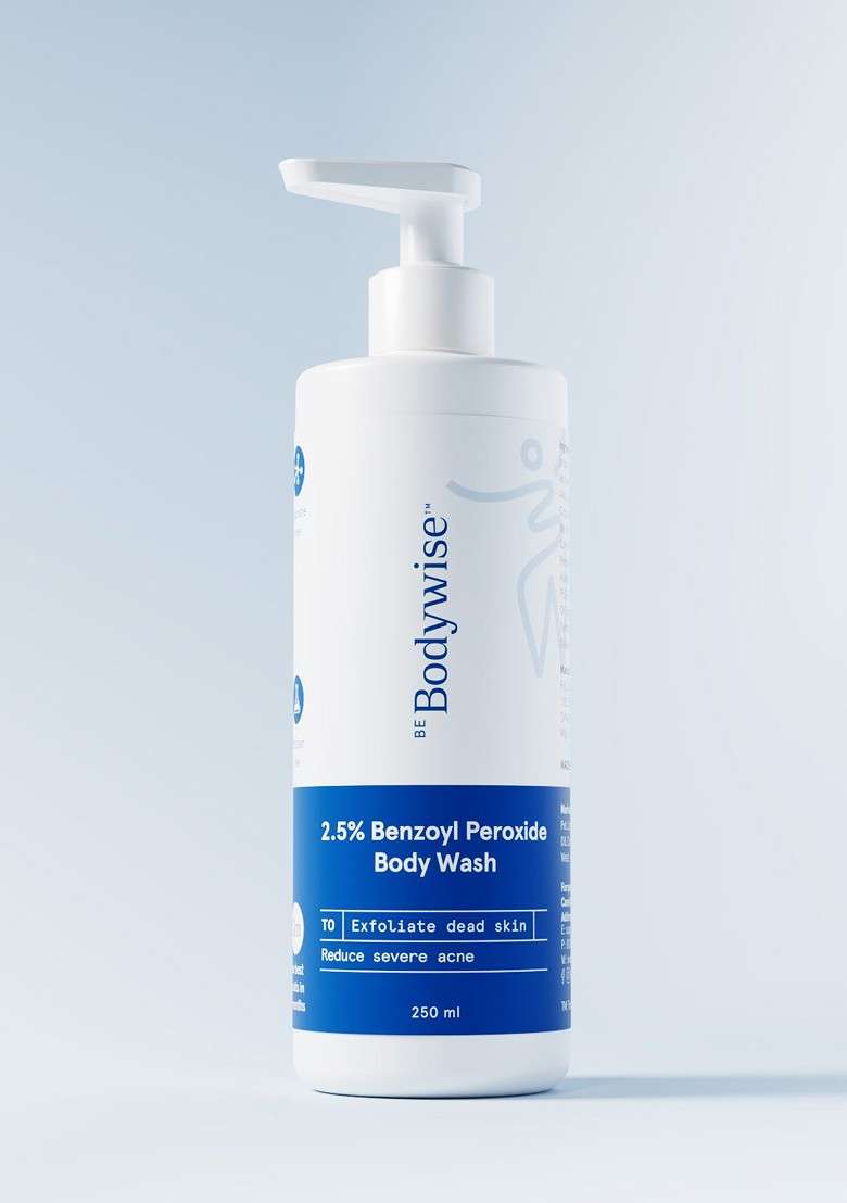 Be Bodywise 2 5 Benzoyl Peroxide Body Wash For Reducing Severe Back Butt 250 Ml - Indya