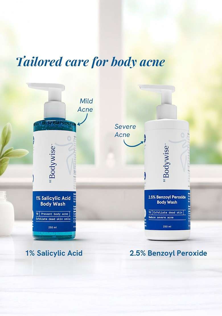 Be Bodywise 2 5 Benzoyl Peroxide Body Wash For Reducing Severe Back Butt 250 Ml - Indya
