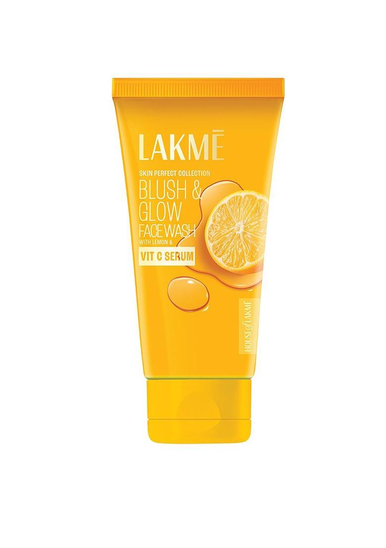 Lakme Blush Glow Brightening Lemon Facewash With Vitamin C Serum 100G