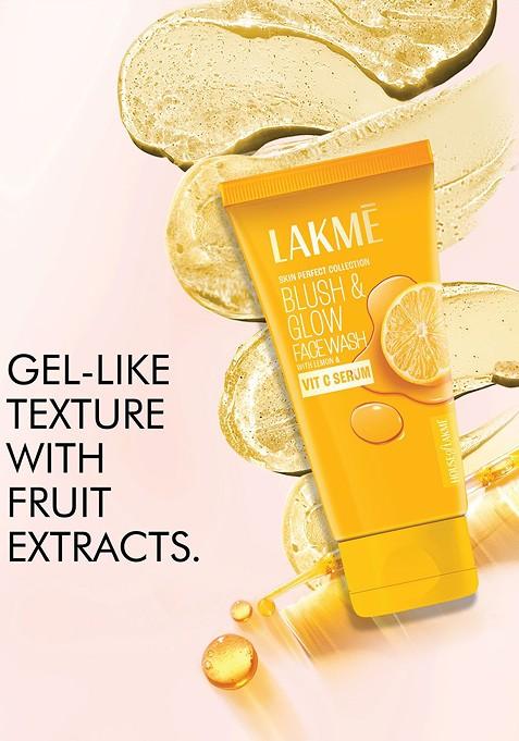 Lakme Blush Glow Brightening Lemon Facewash With Vitamin C Serum 100G