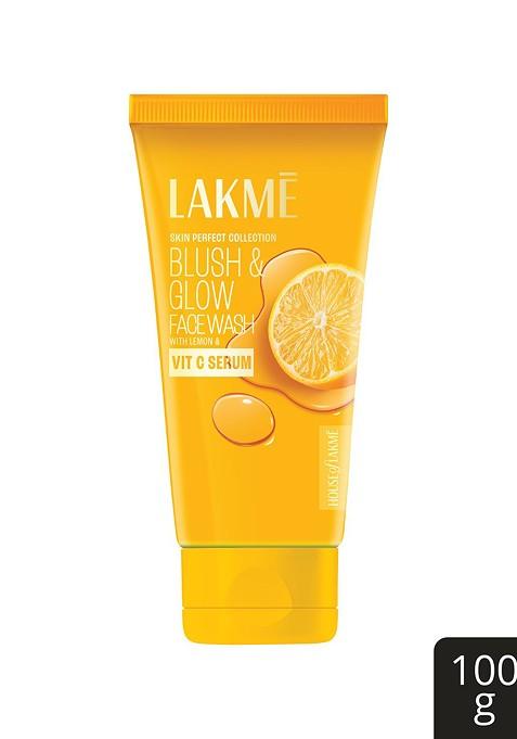 Lakme Blush Glow Brightening Lemon Facewash With Vitamin C Serum 100G
