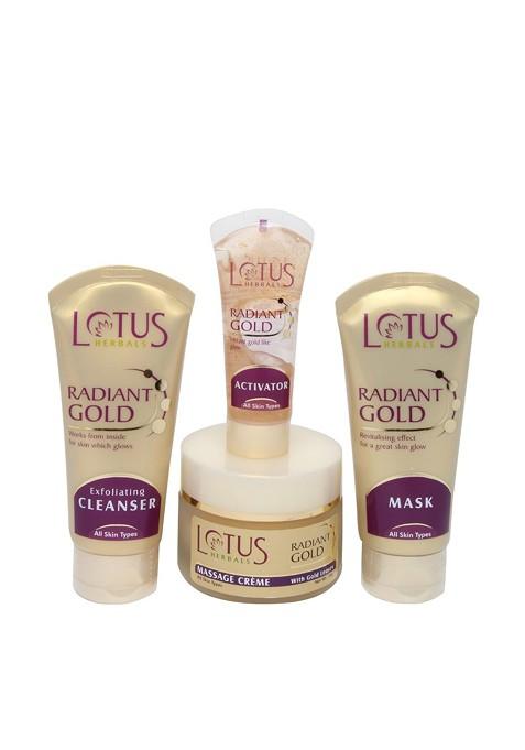 Lotus Herbals Sustainable Radiant Gold Cellular Glow Facial Kit