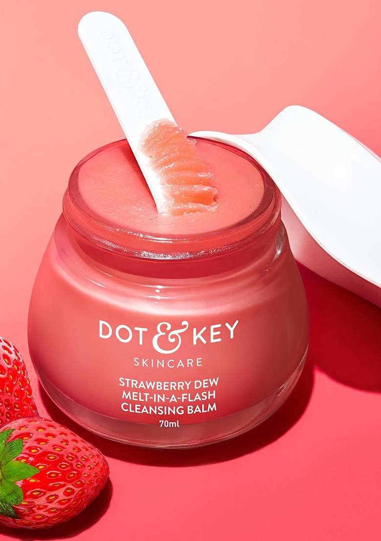 Dot & Key Strawberry Dew Melt In A Flash Cleansing Makeup Remover Balm 70 Ml - Indya