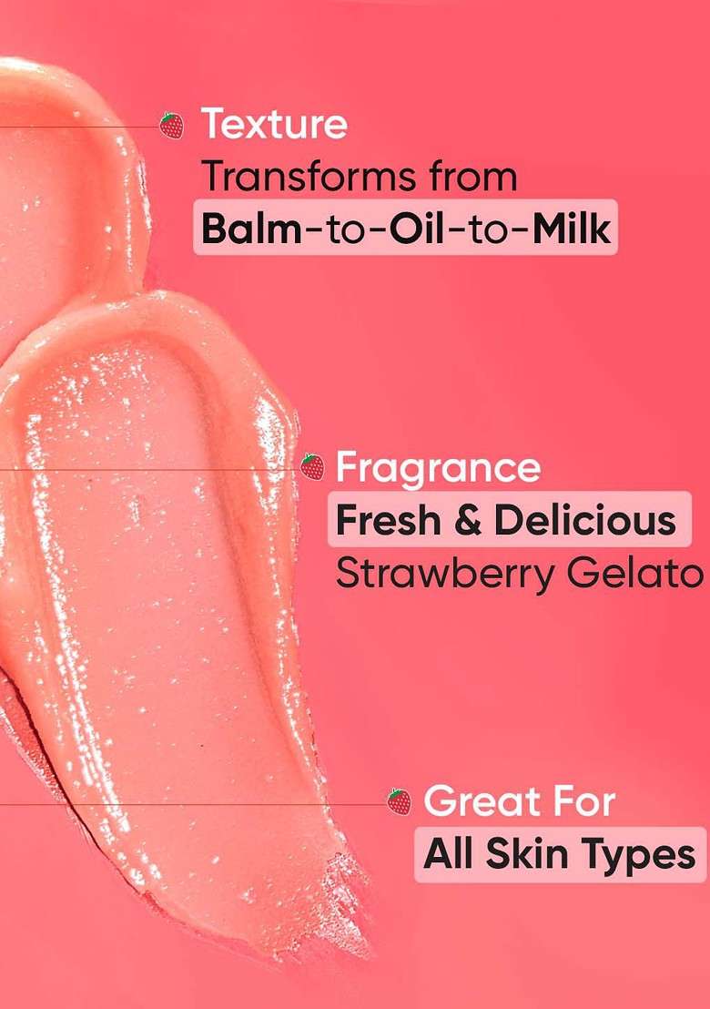 Dot & Key Strawberry Dew Melt In A Flash Cleansing Makeup Remover Balm 70 Ml - Indya