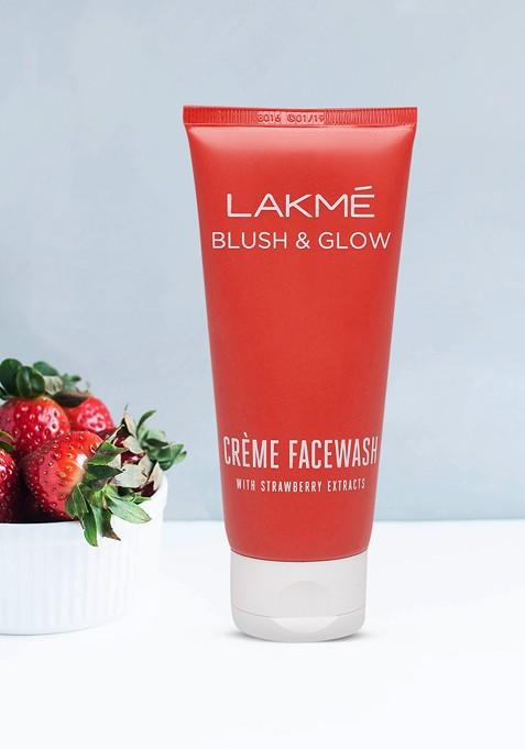 Lakme Blush Glow Strawberry Creme Face Wash With Extract 100 G