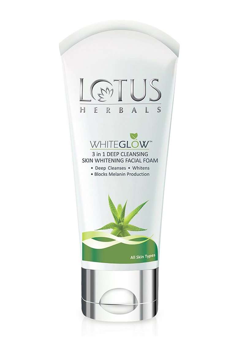 Lotus Herbals Whiteglow 3 In 1 Deep Cleansing Skin Whitening Facial Foam 50 G - Indya
