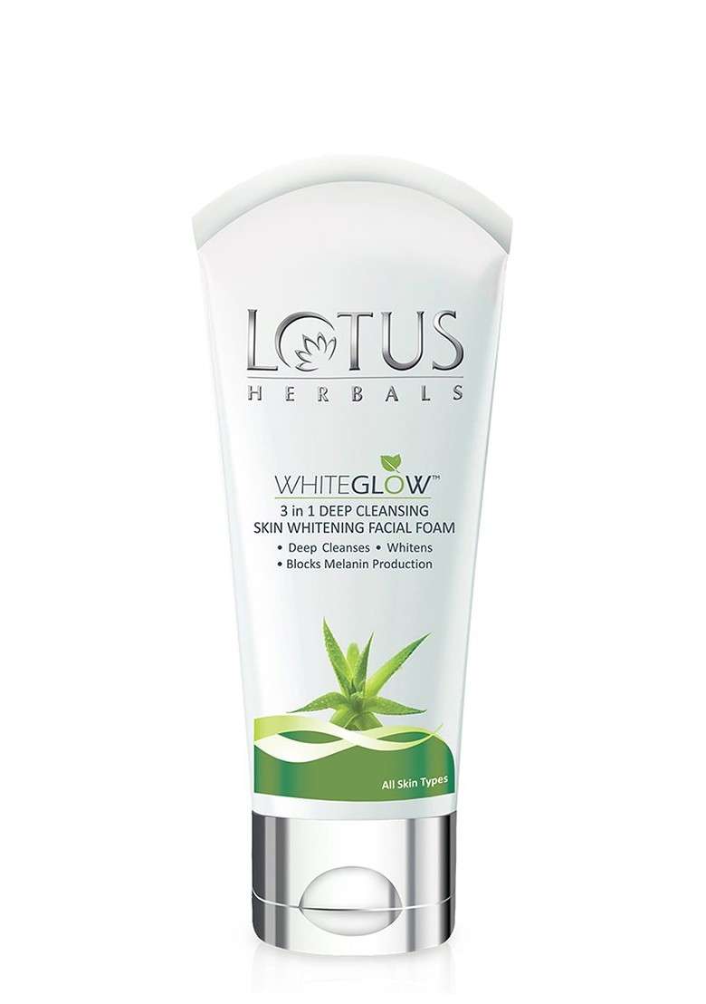 Lotus Herbals Whiteglow 3 In 1 Deep Cleansing Skin Whitening Facial Foam 50 G - Indya