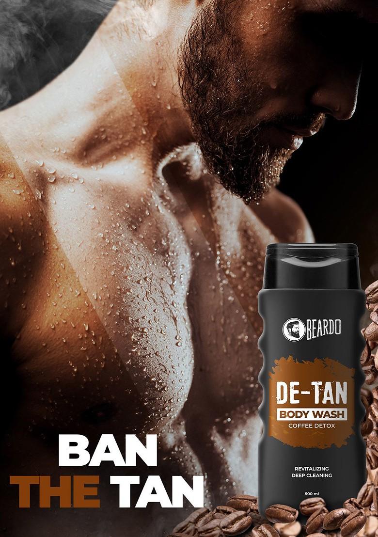 Beardo De Tan Body Wash With Caffeine For Skin Detox Deep Cleansing 500 Ml