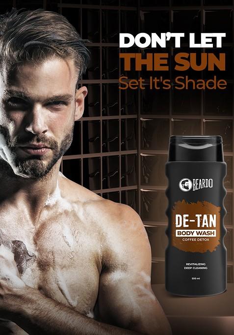 Beardo De Tan Body Wash With Caffeine For Skin Detox Deep Cleansing 500 Ml