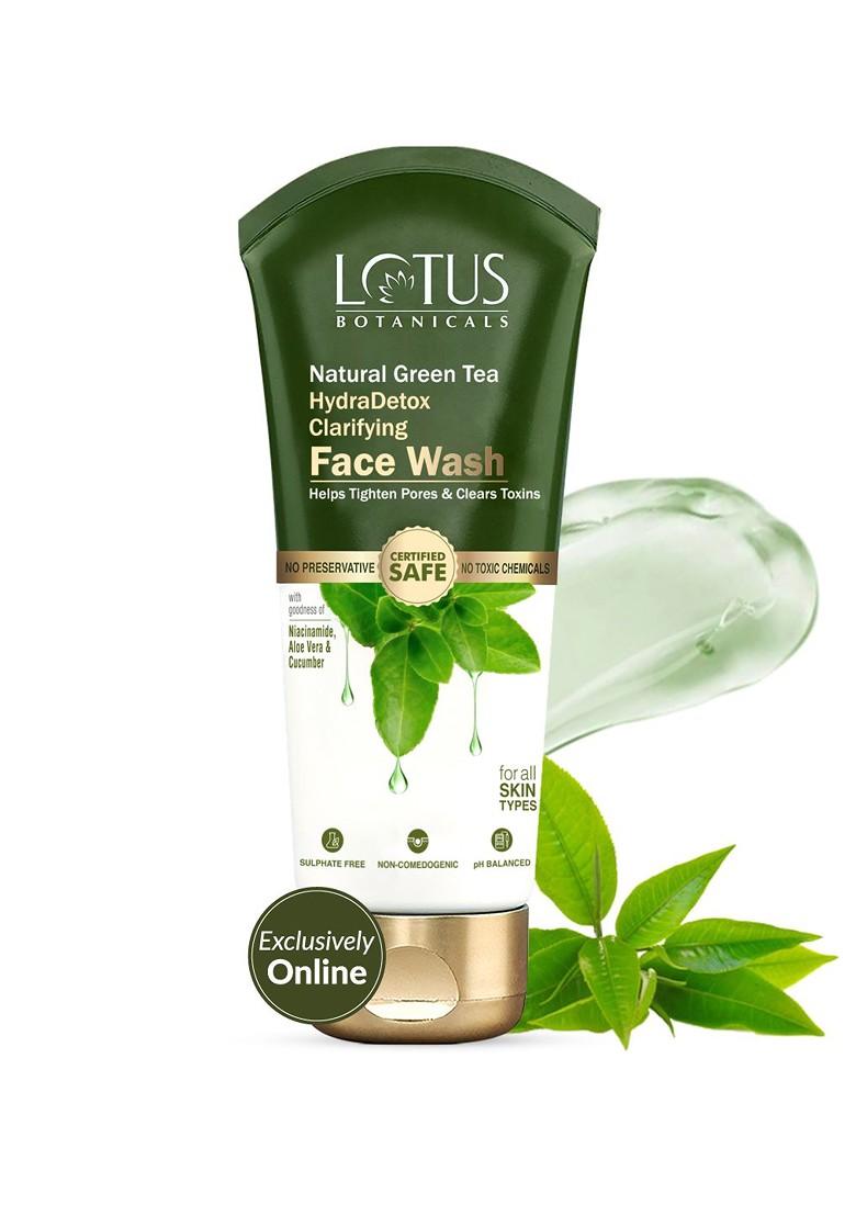 Lotus Botanicals Natural Green Tea Hydradetox Clarifying Face Wash With Niacinamide 100 Ml