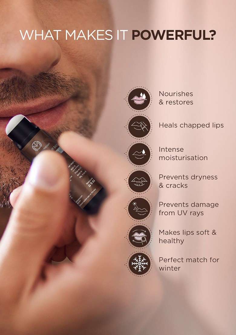The Man Company Moisturising Lip Balm With Vitamin E Almond Oil 4 G - Indya