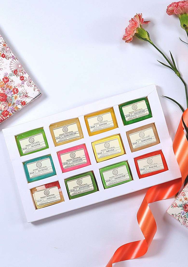 Khadi Natural Handmade Soap Gift Set For All Skin Types - Indya