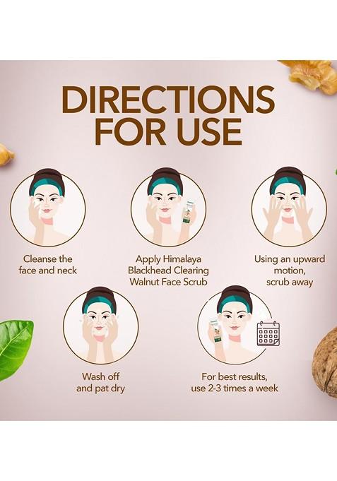 Himalaya Blackhead Clearing Walnut Facial Scrub With Lemongrass 50G