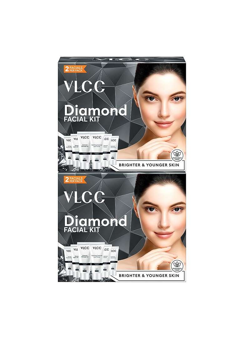 Vlcc Set Of 2 Diamond Polishing Single Facial Kit - Indya