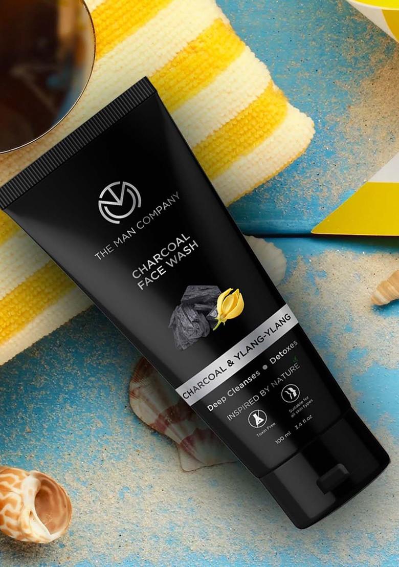 The Man Company Charcoal Face Wash With Ylang Argan Essential Oils 100 Ml