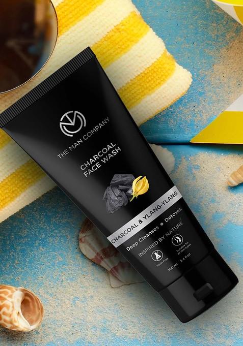 The Man Company Charcoal Face Wash With Ylang Argan Essential Oils 100 Ml