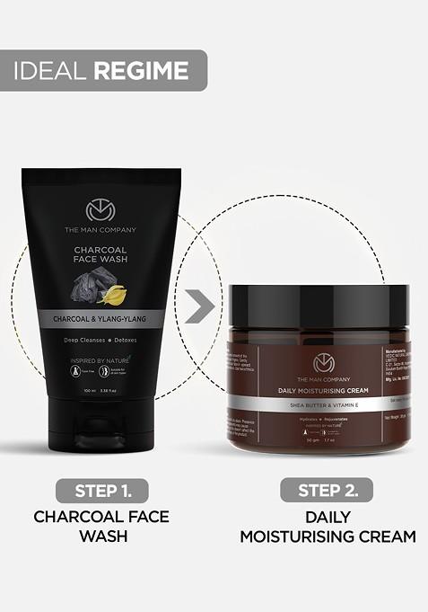 The Man Company Charcoal Face Wash With Ylang Argan Essential Oils 100 Ml