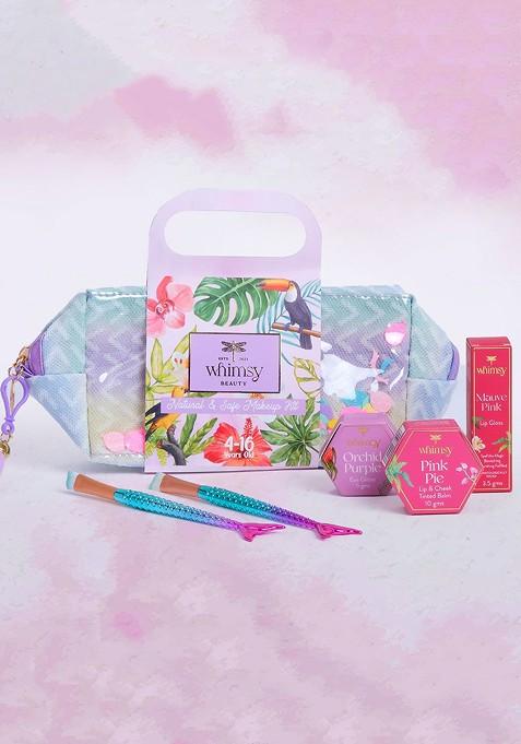Whimsy Beauty Set Of 5 Safe Organic Pouch Teen Makeup Kit