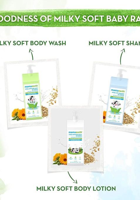 Mamaearth Milky Soft Body Wash For Babies With Oats Milk Calendula 400 Ml