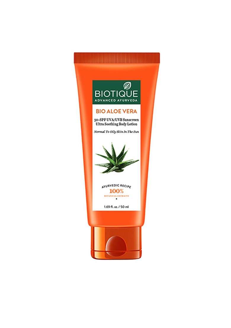 Biotique Unisex Bio Aloe Vera Spf 30 Ultra Soothing Body Lotion 50 Ml - Indya
