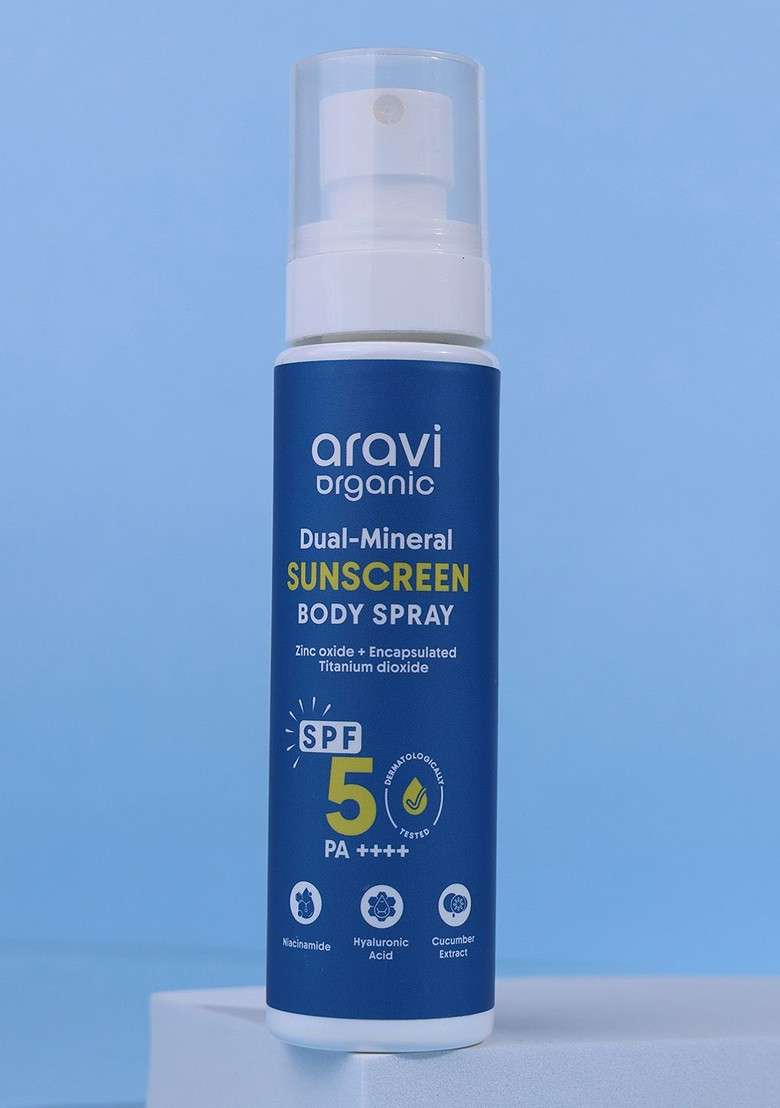 Aravi Organic Dual Mineral Sunscreen Body Spray With Spf 50 Pa 100Ml - Indya