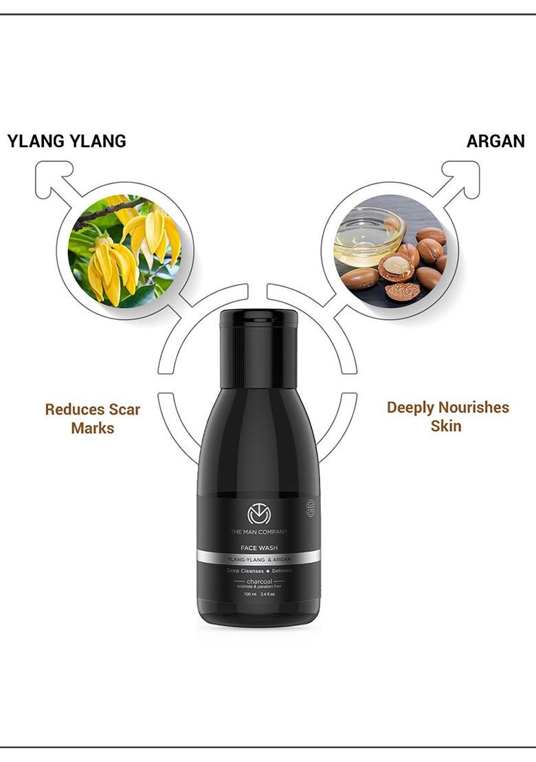 The Man Company Charcoal Ylang Argan Face Wash 100 Ml