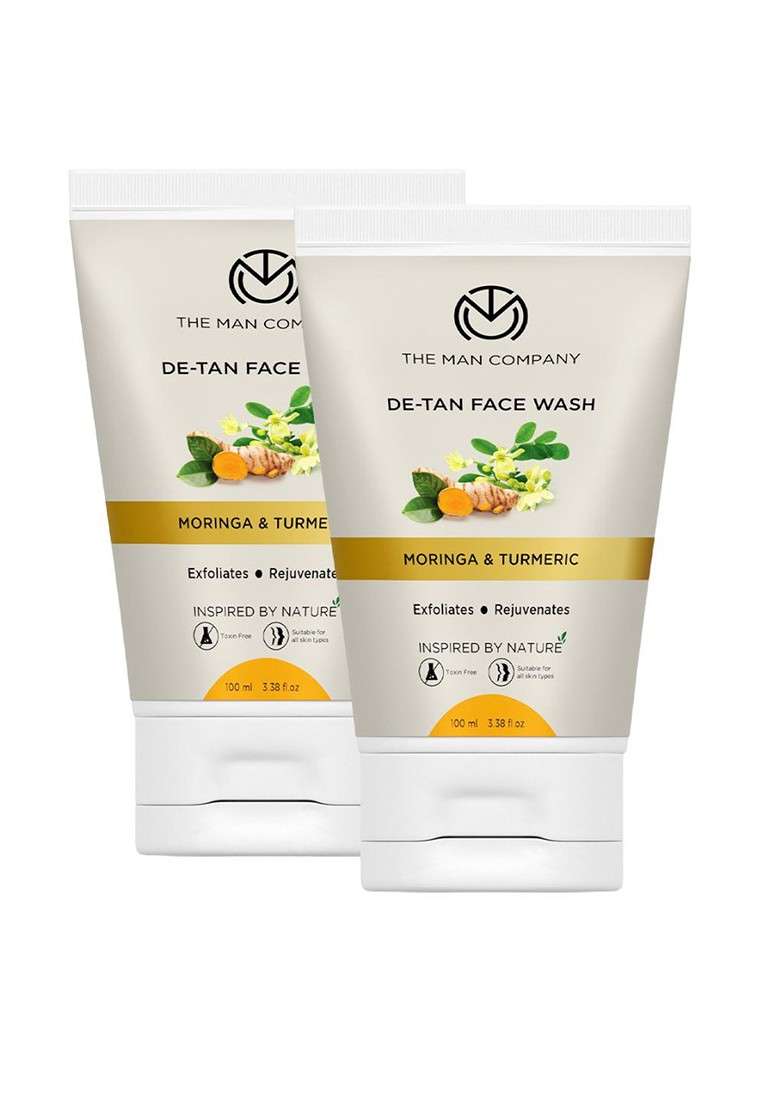 The Man Company Set Of 2 De Tan Face Wash With Moringa Turmeric 100Ml Each - Indya