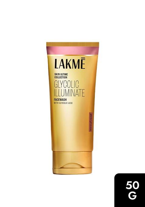 Lakme Glycolic Illuminate Facewash With Acid For Gentle Exfoliation 50 G