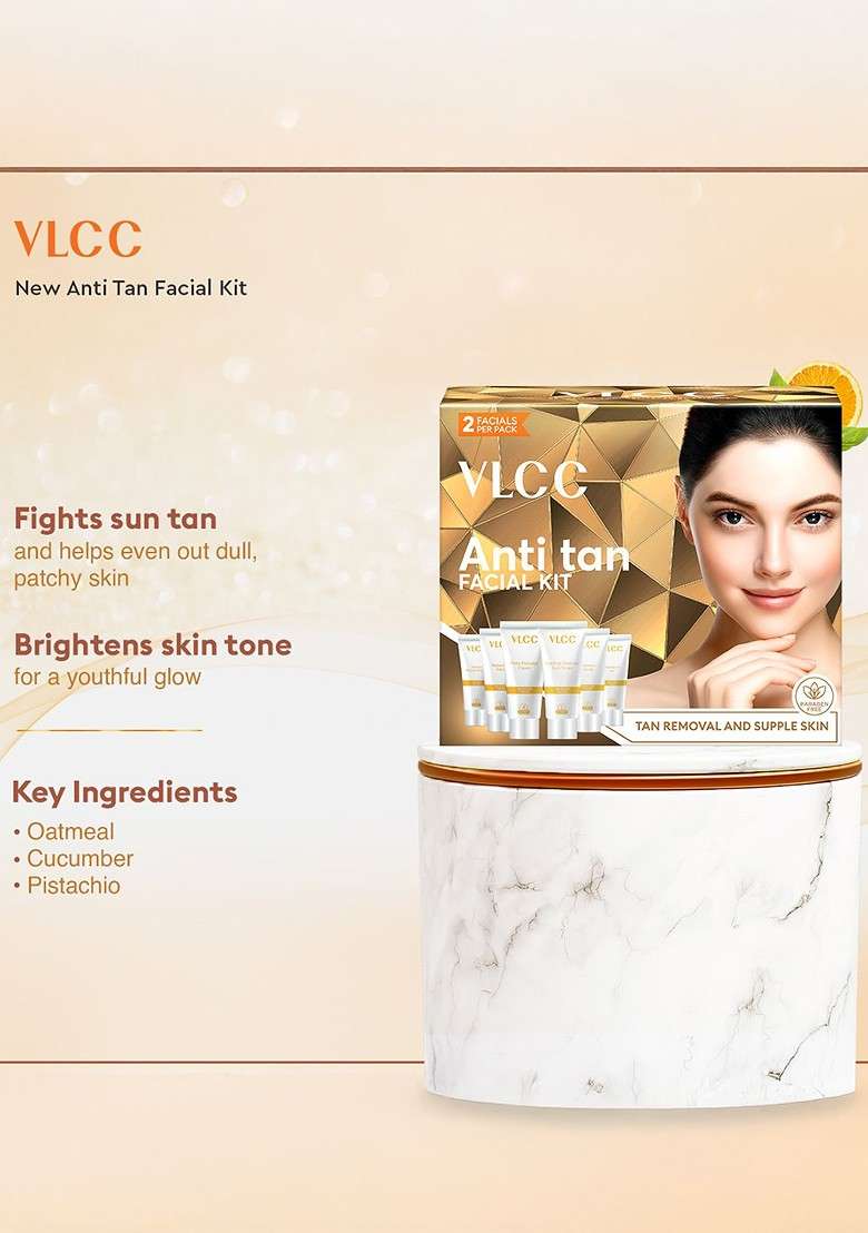 Vlcc Set Of Pearl Facial Kit Anti Tan 60 G Each - Indya