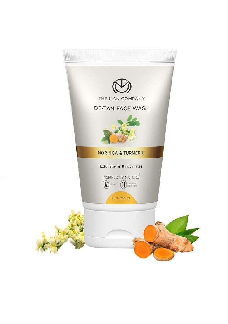 The Man Company De Tan Face Wash With Moringa Turmeric 75Ml - Indya