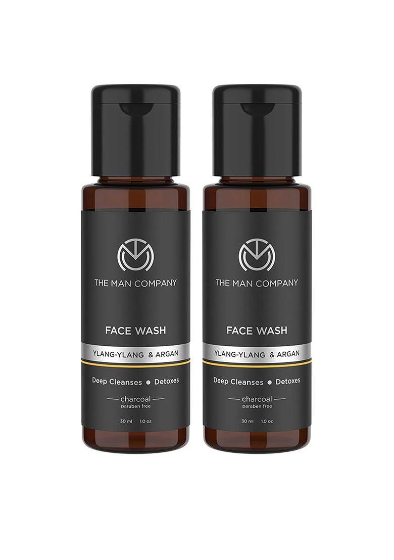 The Man Company Men Set Of 2 Charcoal Face Wash 30Ml Each - Indya