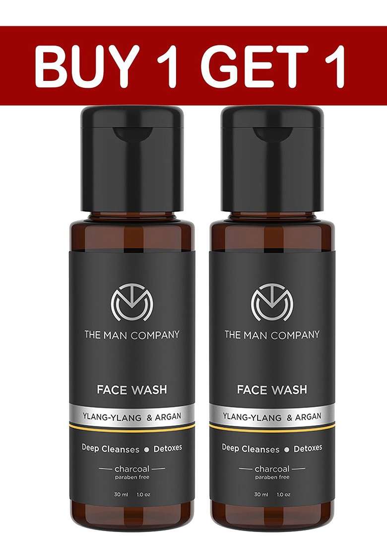 The Man Company Men Set Of 2 Charcoal Face Wash 30Ml Each - Indya