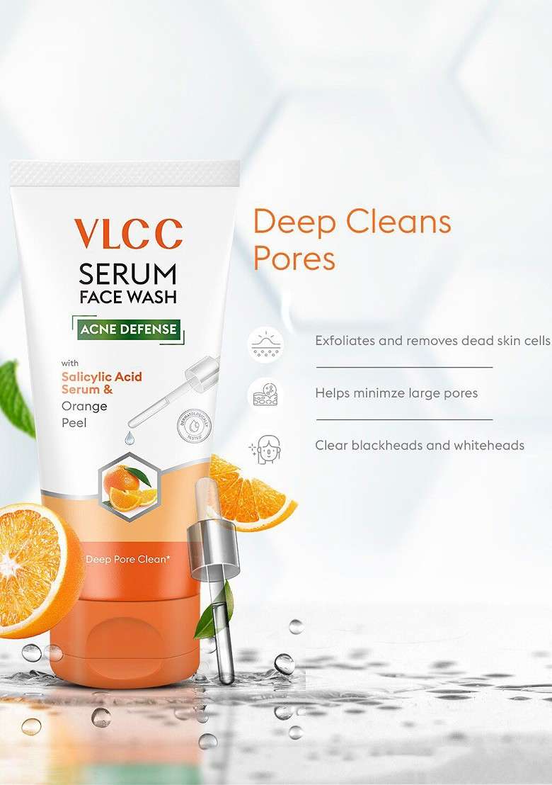 Vlcc Salicylic Acid Orange Peel Serum Facewash For Am Aloe Vera Pm - Indya