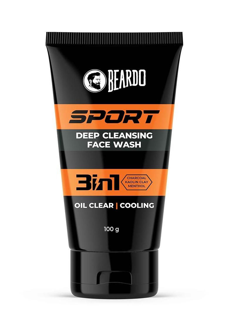 Beardo Men Sport Deep Cleansing Cooling Menthol Oil Control Facewash 100G