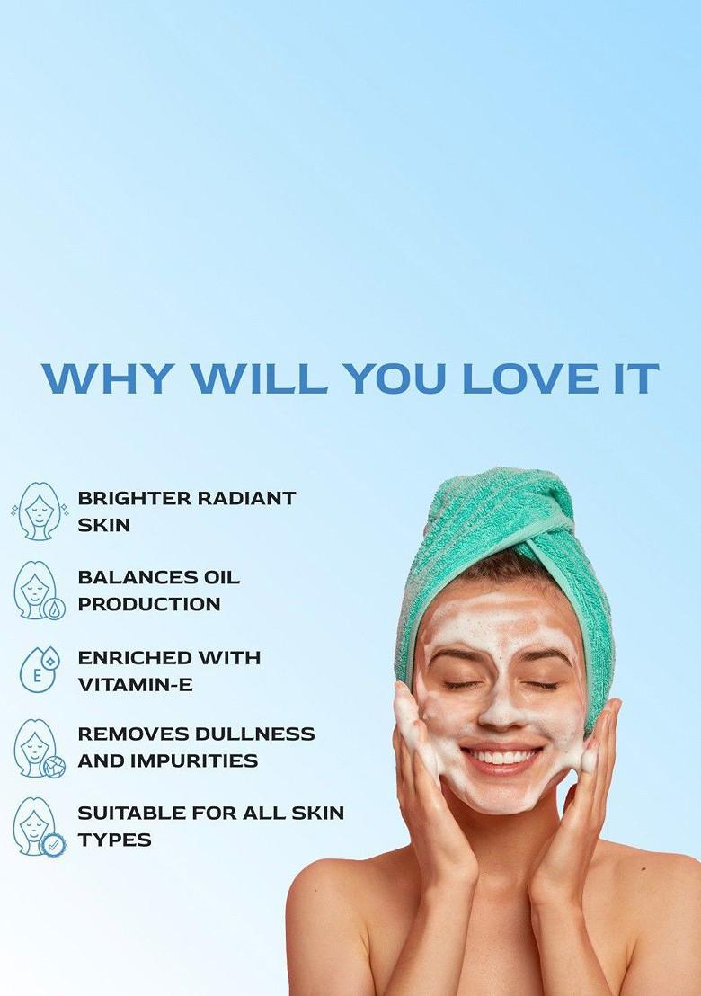 Fashion Colour Estonia Sparkling White 5 In 1 Oil Free Face Wash With Vitamin E 130 Gm