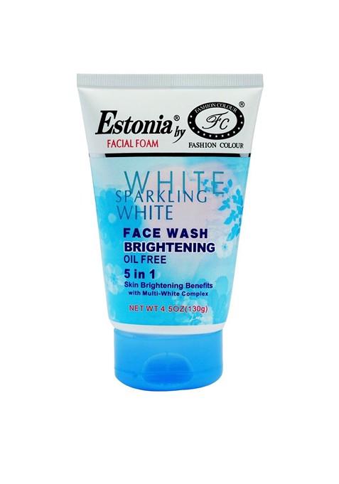 Fashion Colour Estonia Sparkling White 5 In 1 Oil Free Face Wash With Vitamin E 130 Gm