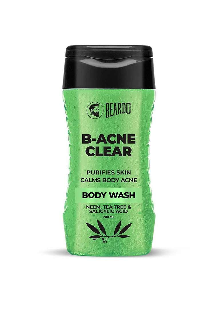 Beardo Men B Acne Clear Body Wash With Neem Salicylic Acid 200 Ml - Indya