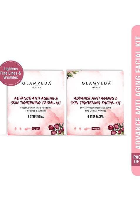 Glamveda Pack Of 2 Women Advance Anti Ageing Skin Tightening Facial Kit