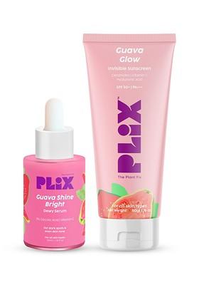 Plix The Plant Fix Guava Shine Dewy Serum 30Ml Glow Spf50 Invisible Sunscreen 50G
