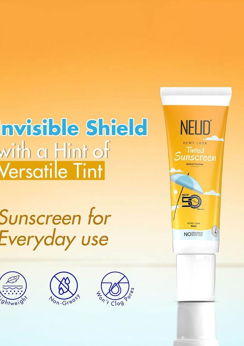 Neud Dewy Look Tinted Spf 50 Sunscreen With Hyaluronic Acid Ml