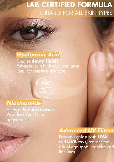 Neud Dewy Look Tinted Spf 50 Sunscreen With Hyaluronic Acid Ml